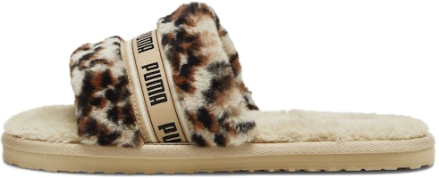 (Women) Puma Fluff Slide 'I Am The Drama - Putty Leopard' 395434-01 (Women) Puma Fluff Slide 'I Am The Drama - Putty Leopard' 395434-01