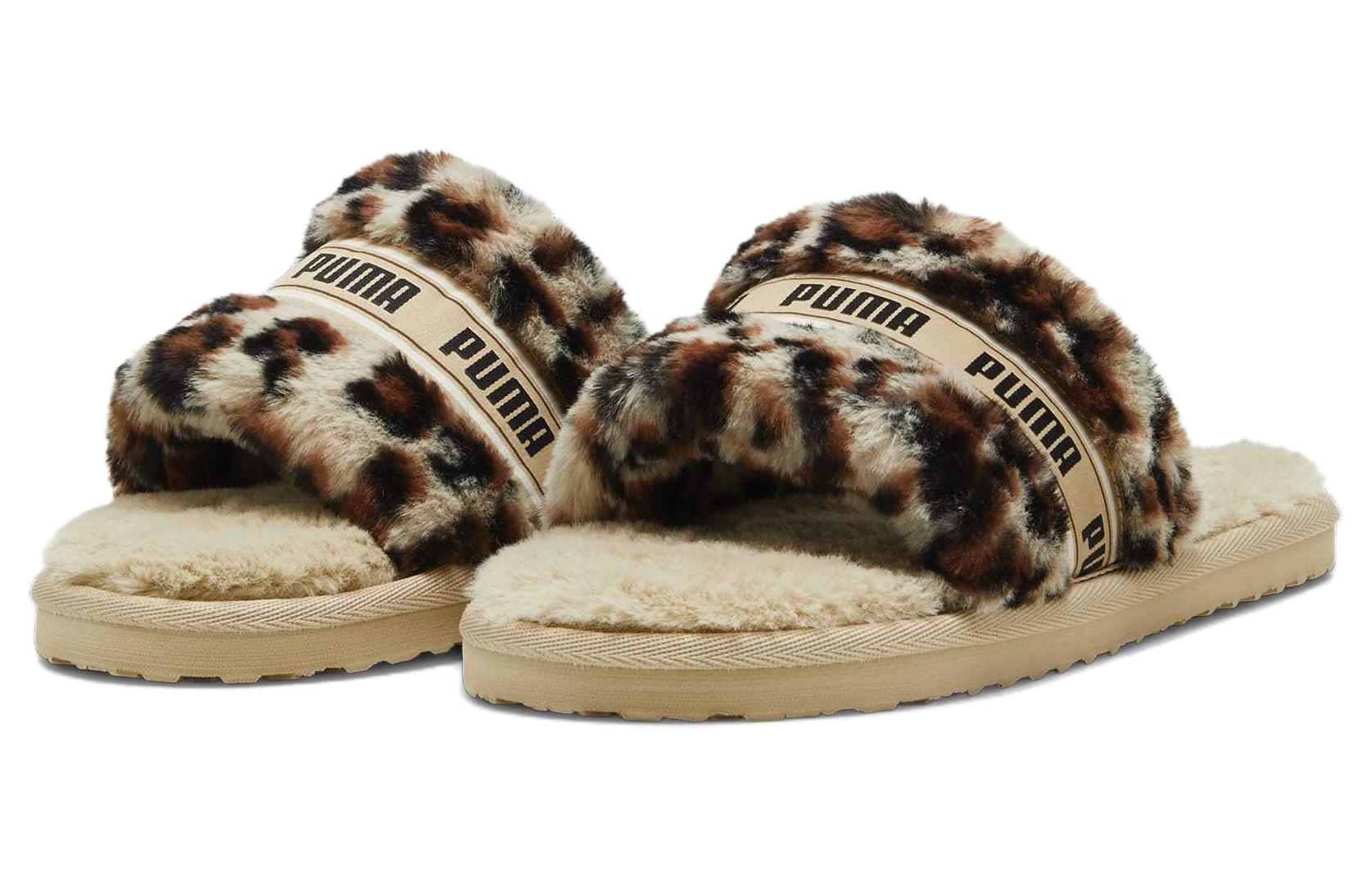 Lookbook (Women) Puma Fluff Slide 'I Am The Drama - Putty Leopard' 395434-01
