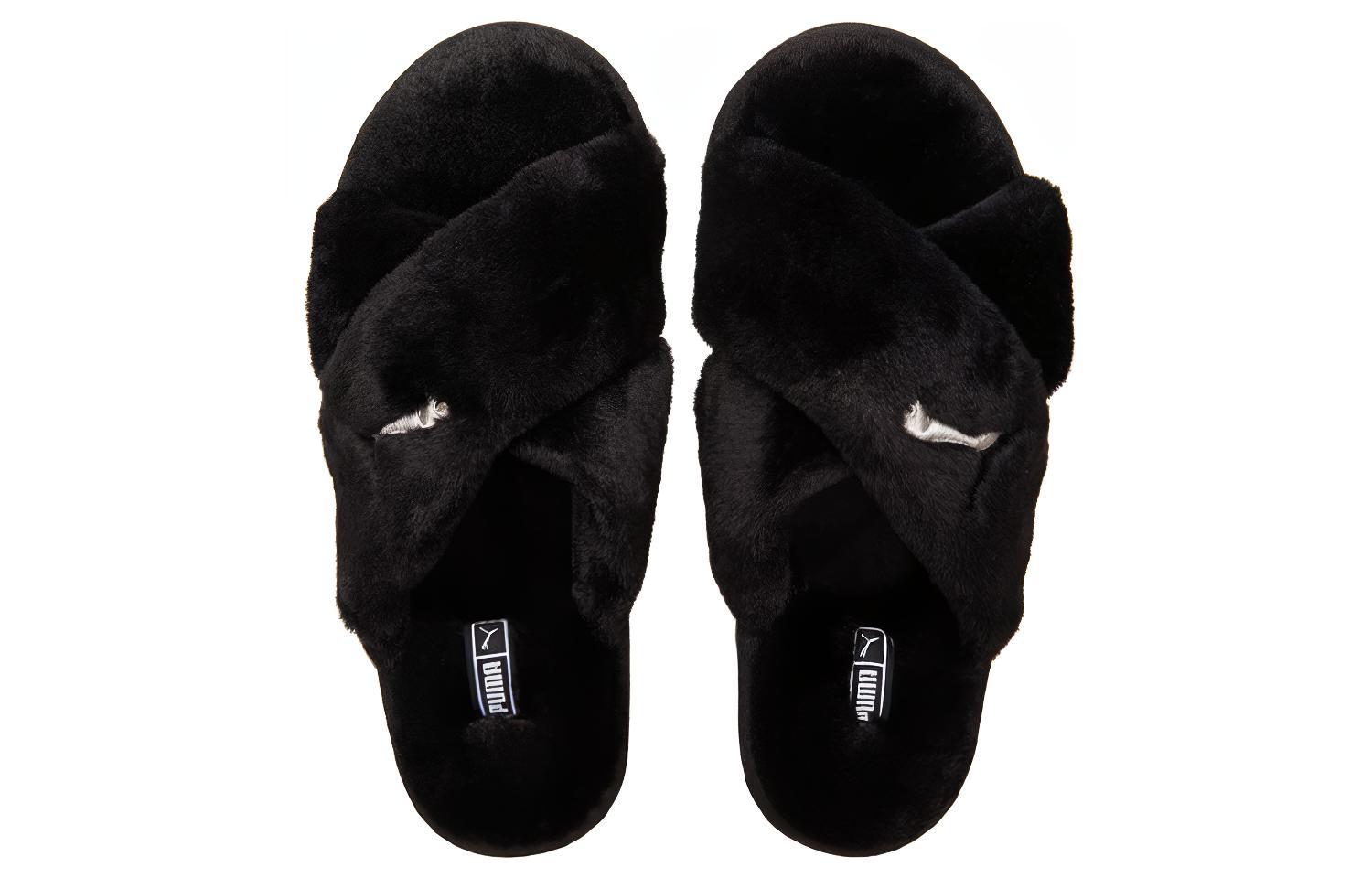 Purchase （女性）Puma Fluff X Strap 拖鞋 '黑色' 384936-01