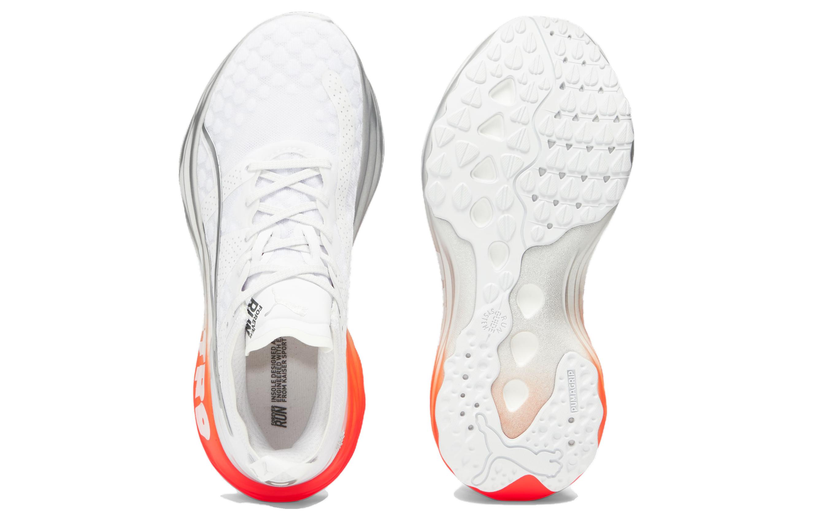 Shop (W) プーマ フォーエバーラン ニトロ 白/チェリートマト 309758-01