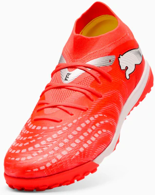 (W) Sepatu Puma Future 9 Match TT Glowing Red Putih Hitam Silver 108906-01 Details for (W) Sepatu Puma Future 9 Match TT Glowing Red Putih Hitam Silver 108906-01