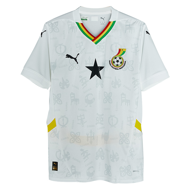 Puma Ghana National Team 2025 AFCON Home Fan Jersey White/Peely Yellow Men’s. 777192-01