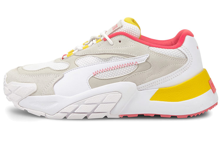 (Women) Puma Hedra Pop 'White Yellow Pink Colorblock' 375116-01