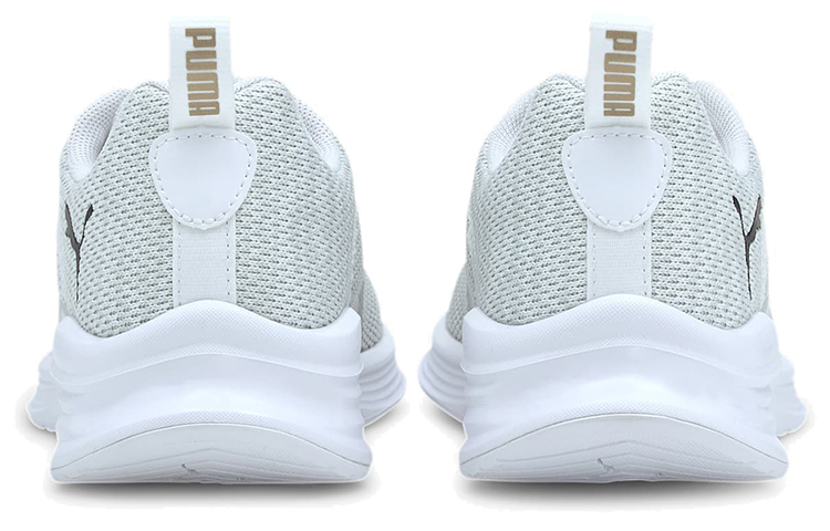 Shop PUMA Hybrid Fuego Knit 低幫 跑步鞋 女款 白