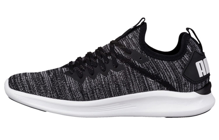 (Women) Puma Ignite Flash Evoknit Low Running Shoes Black/Grey 190511-01