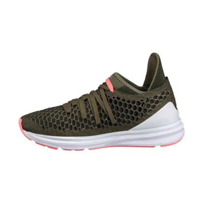 (W) Puma Ignite Limitless Netfit Sport Shoes Army-Green