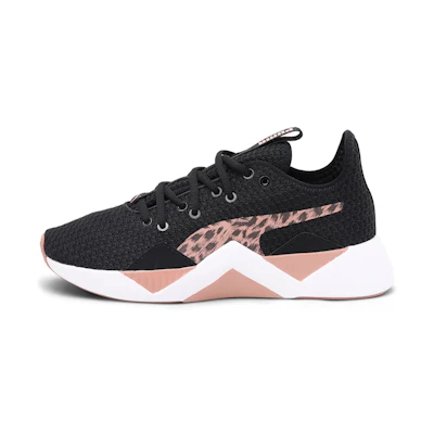 (W) Puma Incite Leopard 'Black Pink'