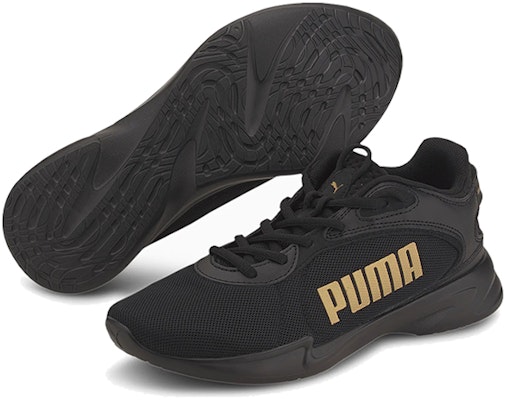 (Women) Puma Jaro Fresh Low Running Shoes Black/Gold 193693-05 Purchase (Women) Puma Jaro Fresh Low Running Shoes Black/Gold 193693-05