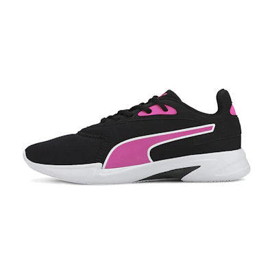 (W) Puma Jaro Neon Low Running Shoes Black/Pink/White