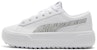 (W) Puma Kaia Platform Kasut Skateboard Kasual Putih 383915-02