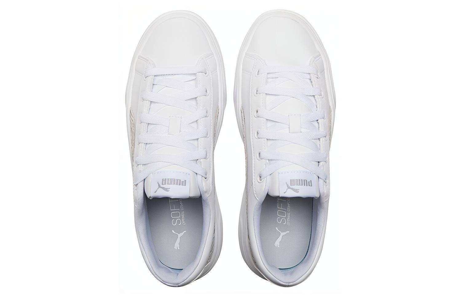 Shop (W) Puma Kaia Platform Skateschuhe Weiß Damen & Herren 383915-02