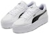 (W) Puma Karmen Kulit 'Putih Hitam' 384615-02