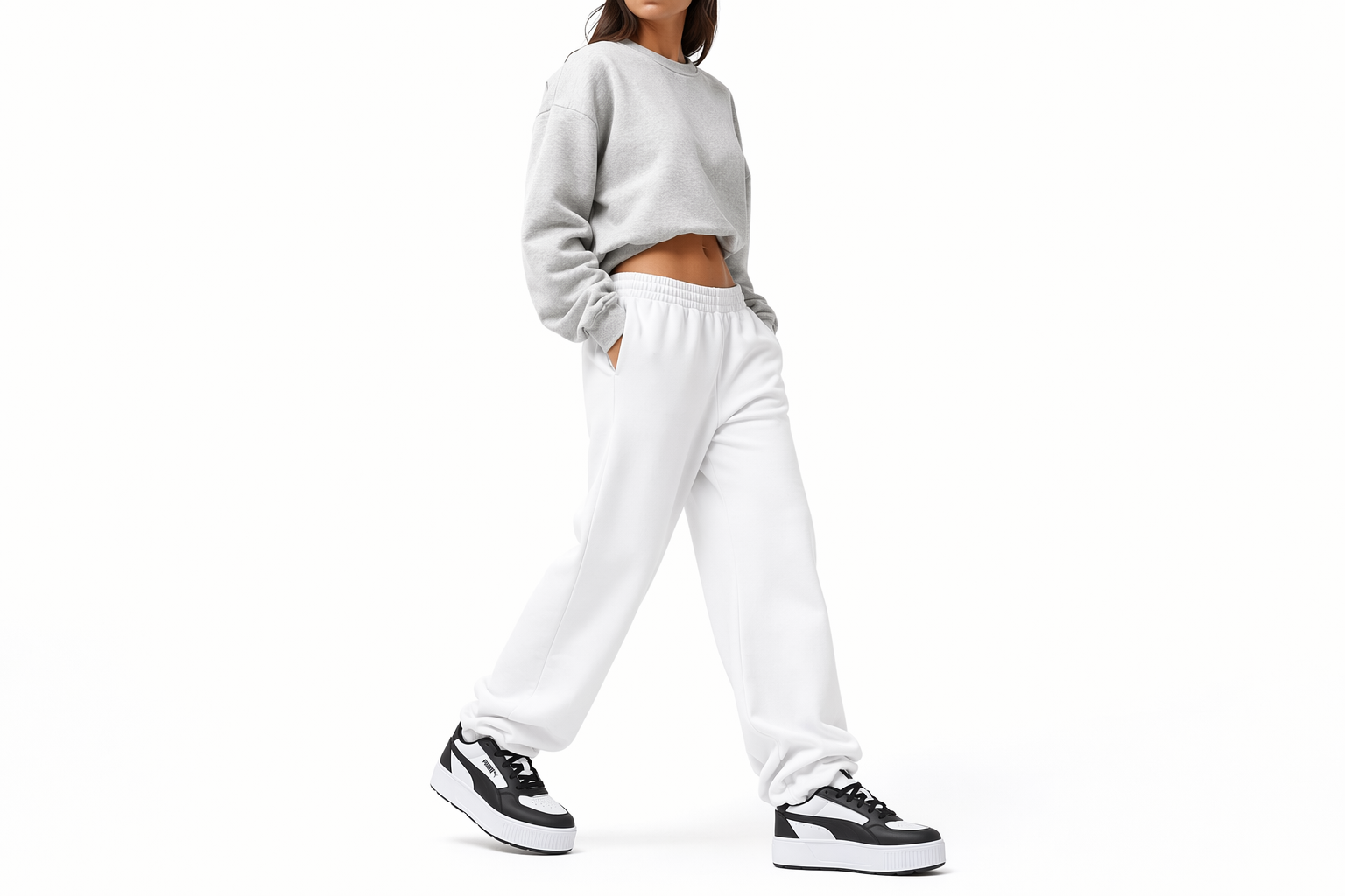 Order (W) 푸마 카르멘 레벨 "블랙 화이트" (Puma Karmen Rebel "Black White") 387212-06
