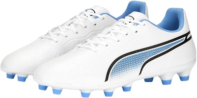 (W) 彪马 King Match HG/AG 白蓝款足球鞋 107258-01 Lookbook (W) 彪马 King Match HG/AG 白蓝款足球鞋 107258-01