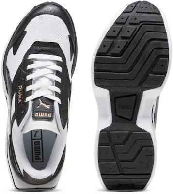 (Women) Puma Kosmo Rider Glam Sneakers 'Black White' 393108-02 1