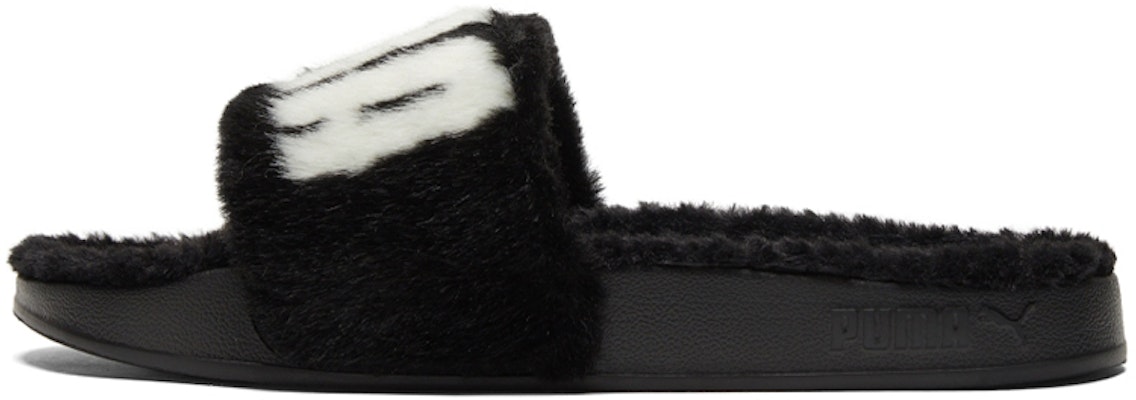 (Women) Puma Leadcat 2.0 Fuzz Slide 'Black White' 387313-01 Buy (Women) Puma Leadcat 2.0 Fuzz Slide 'Black White' 387313-01