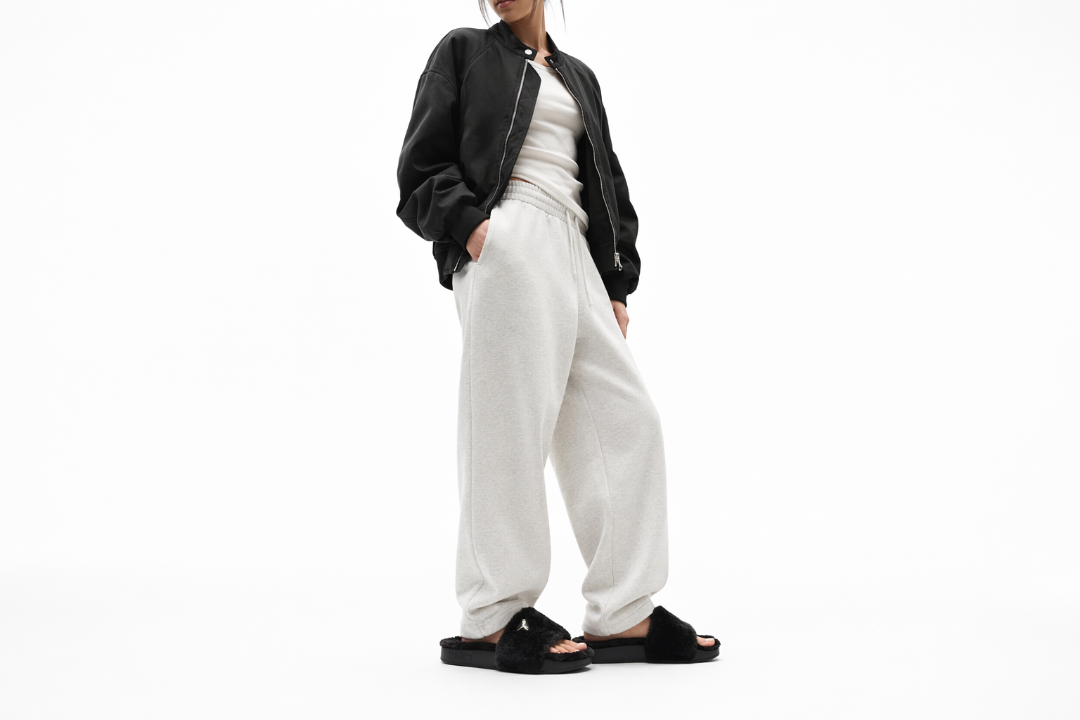Order Puma Leadcat 2.0 YLM 人造毛皮運動拖鞋 女款 黑色