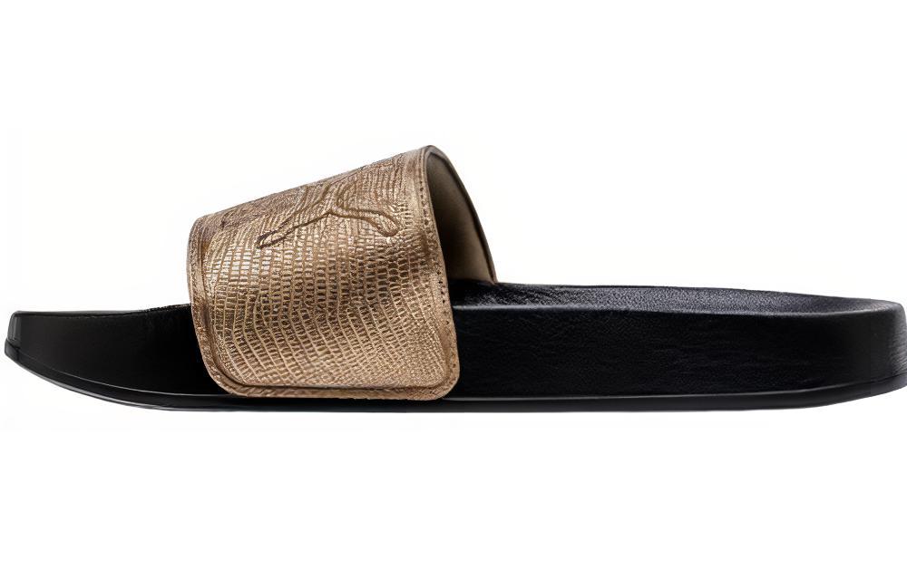 (W) Puma LEADCAT LTHR WNS Slide Gold