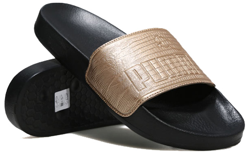 (W) Puma LEADCAT LTHR WNS Slide Gold 圖 4