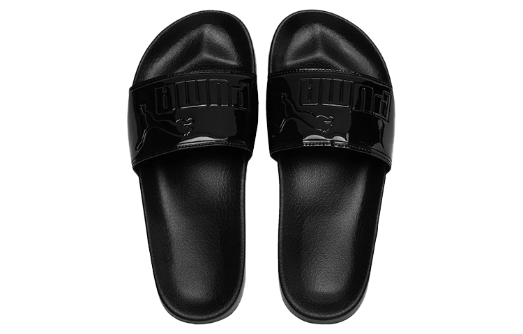 Lookbook Puma Leadcat Patent 舒適運動拖鞋 女款 黑