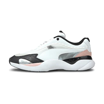 (W) Puma Lia FS Low White/Black/Silver