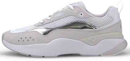 (Women) Puma Lia Pop Trainer 'White Silver' 371736-03 (Women) Puma Lia Pop Trainer 'White Silver' 371736-03