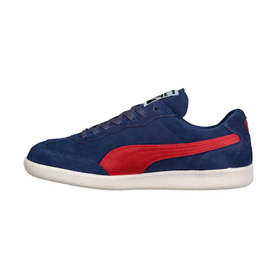 (W) Puma Liga Suede Low Running Shoes Blue/Red/White