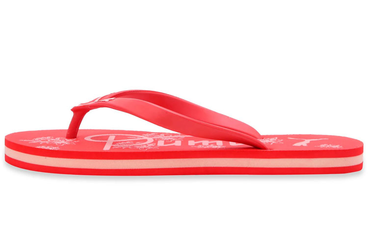 (Women) Puma Lily 'Sleek Low-Top Red Slippers' 371007-03