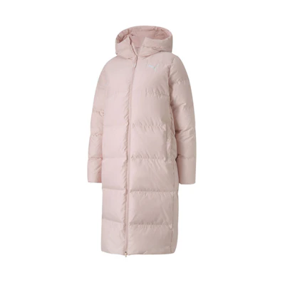 (Women) Puma Long Down Coat Jacket Pink Winter Warmth 585107-15