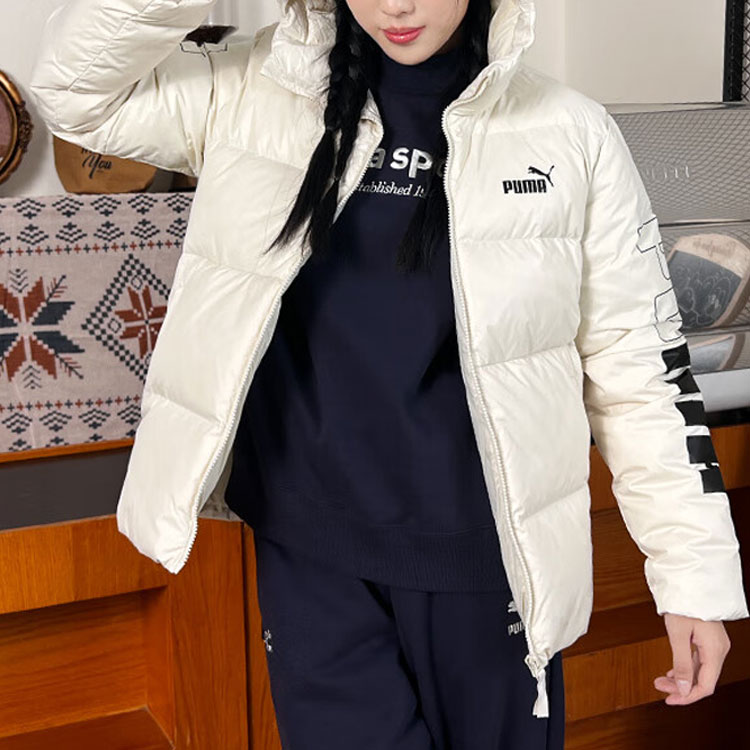 Cheap (W) Puma 寬鬆版型米色連帽拉鍊外套 長袖上衣 678722-87