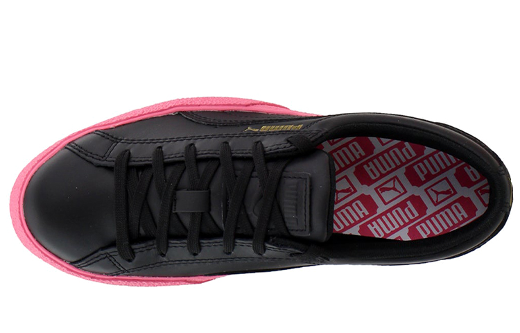 Shop PUMA Puma Love 耐磨 低幫 板鞋 女款 黑粉