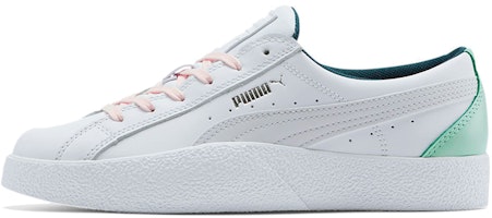(Women) Puma Love Trainers White/Green 372104-07 (Women) Puma Love Trainers White/Green 372104-07