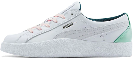 (Women) Puma Love Trainers White/Green 372104-07 (Women) Puma Love Trainers White/Green 372104-07