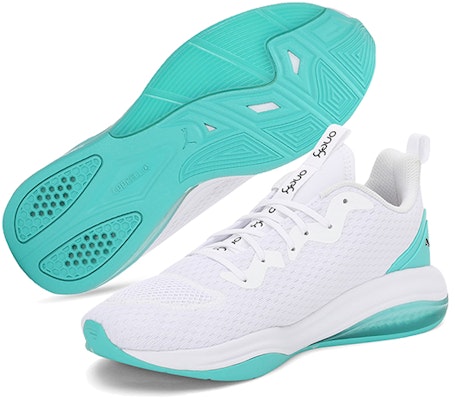 (Women) Puma Lqdcell Tension One8 Low Top Running Shoes White/Blue 193312-01 Purchase (Women) Puma Lqdcell Tension One8 Low Top Running Shoes White/Blue 193312-01