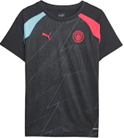 (Women) Puma Manchester City Pre-match Jersey Navy Blue Soccer Tee 772852-14 (Women) Puma Manchester City Pre-match Jersey Navy Blue Soccer Tee 772852-14