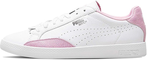 (Women) Puma Match Lo Reset Casual Shoes White/Pink 362724-01 (Women) Puma Match Lo Reset Casual Shoes White/Pink 362724-01
