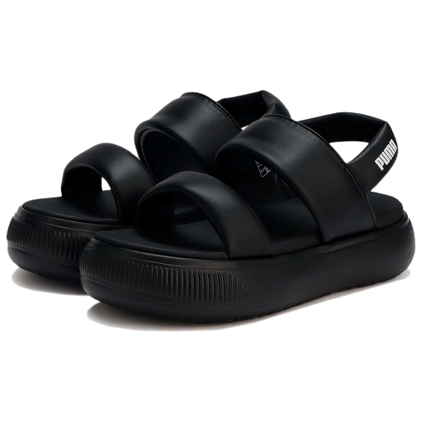 Lookbook (W) プーマ Mayu パフィースライド (黒) 399451-02