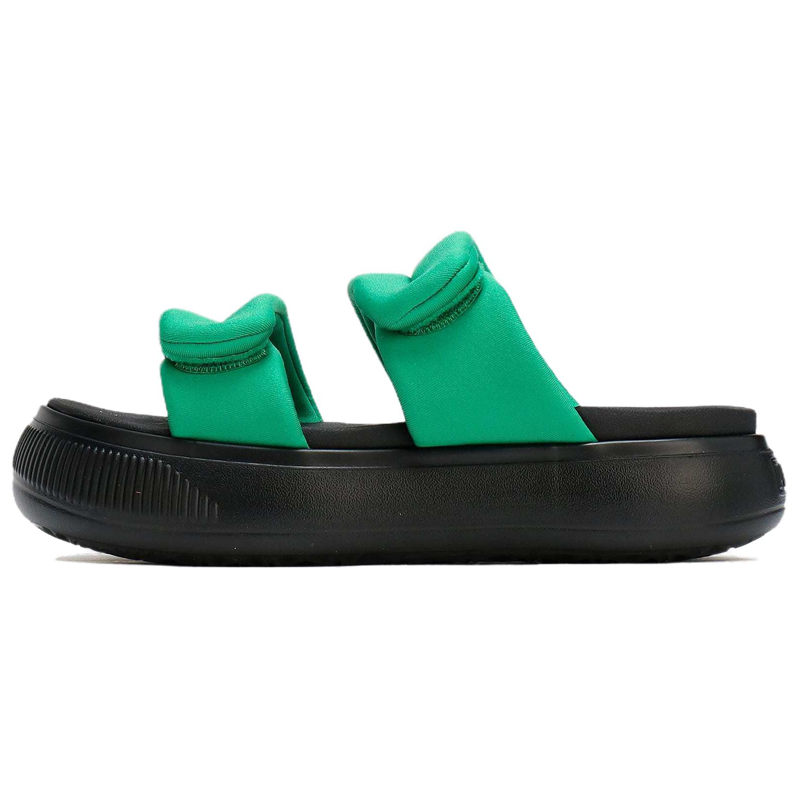 (Women) Puma Mayu Puffy Slides 'Green Black' 399450-03