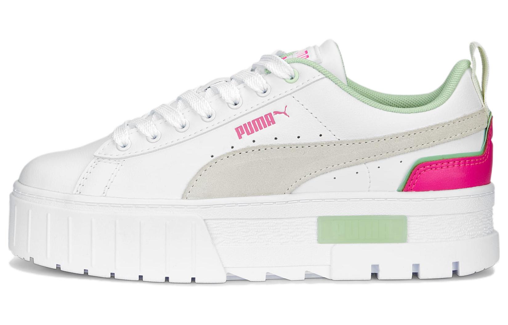 Buy PUMA Mayze 明亮日子 防滑耐磨 低筒 滑板鞋 女款 白灰粉