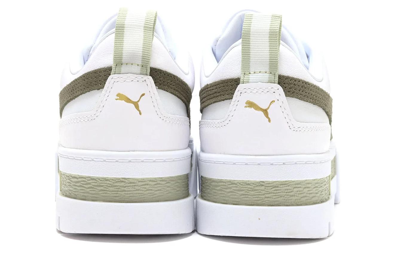 Shop (Women) Puma Mayze 'White Dark Green Moss'  381983-09