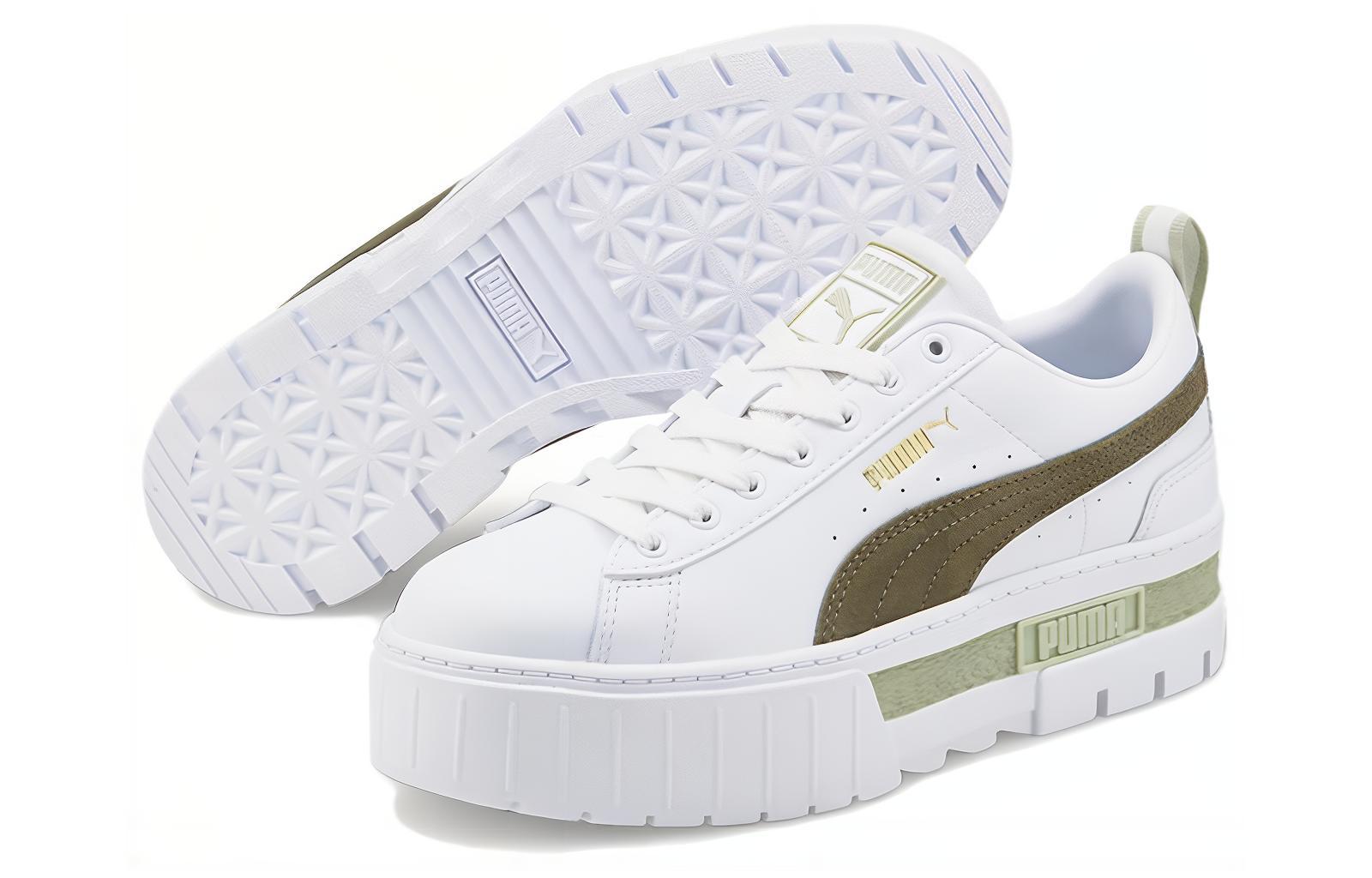 Purchase (Women) Puma Mayze 'White Dark Green Moss'  381983-09