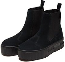 (W) Puma Mayze Chelsea Suede 'Triple Black' Hitam Penuh 382829-01 Lookbook (W) Puma Mayze Chelsea Suede 'Triple Black' Hitam Penuh 382829-01
