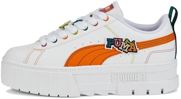 (Women) Puma Mayze Pierced 'White Orange Brick' 386582-02 (Women) Puma Mayze Pierced 'White Orange Brick' 386582-02
