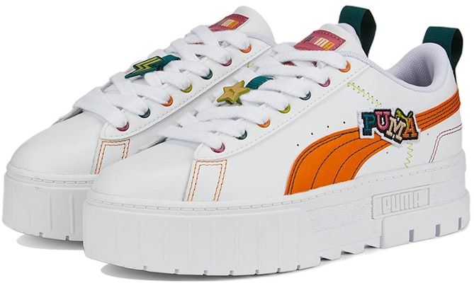 (W) プーマ メイズ ピアースド 白オレンジ (Puma Meizu Piasudo Shiro Orenji) 386582-02 Lookbook (W) プーマ メイズ ピアースド 白オレンジ (Puma Meizu Piasudo Shiro Orenji) 386582-02