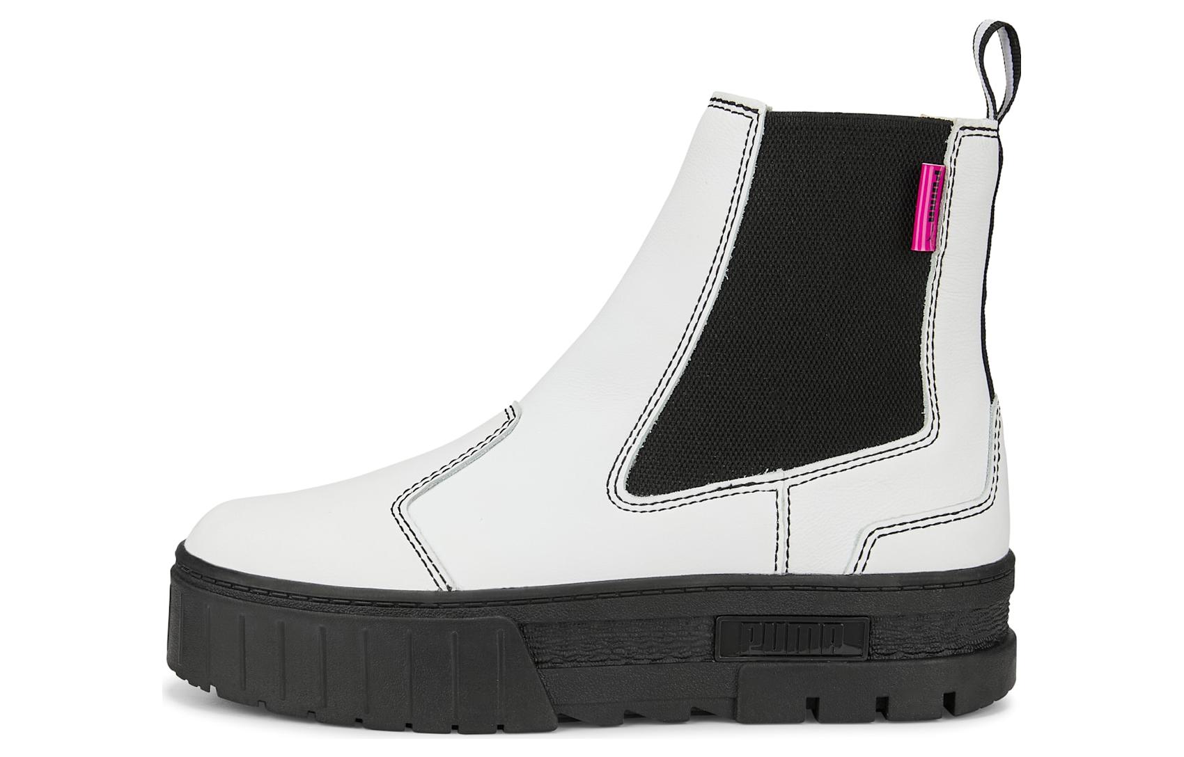(W) Puma Mayze Pop Chelsea Boot 'White Black'