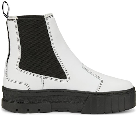 (W) プーマ メイズ ポップ チェルシーブーツ 白黒 384549-01 Order (W) プーマ メイズ ポップ チェルシーブーツ 白黒 384549-01