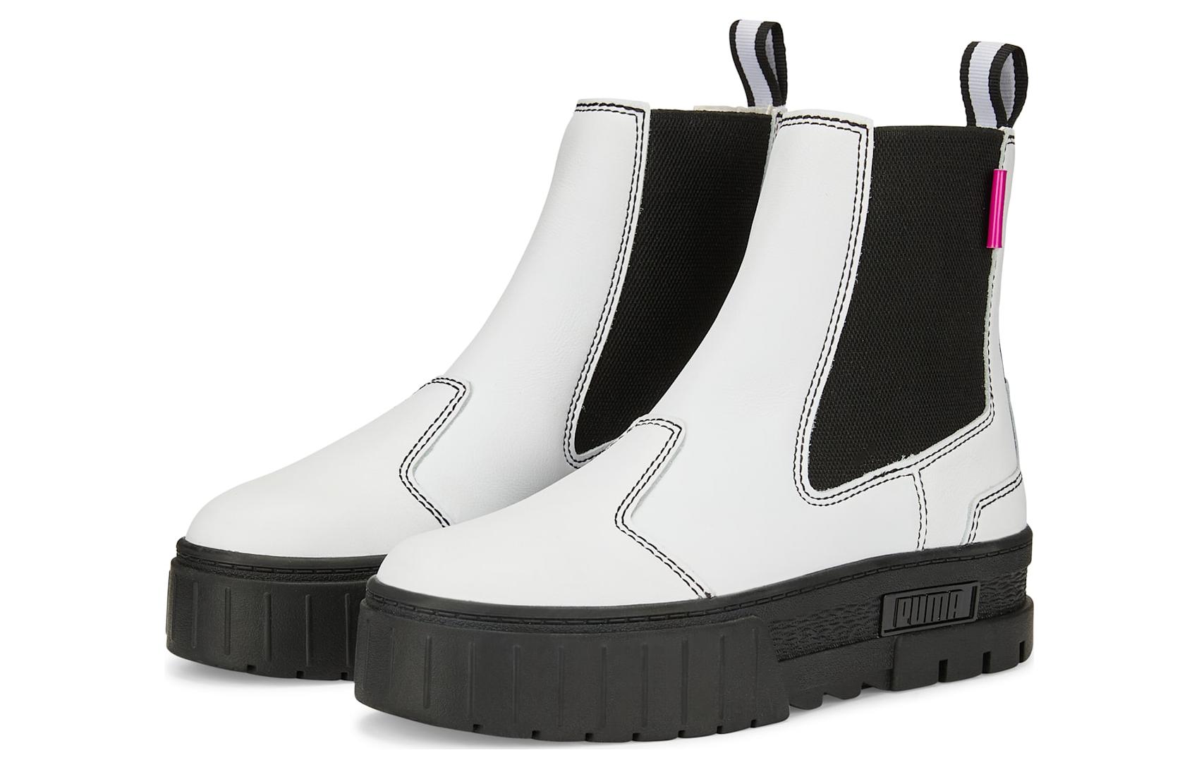 (W) Puma Mayze Pop Chelsea Boot 'White Black' 圖 3