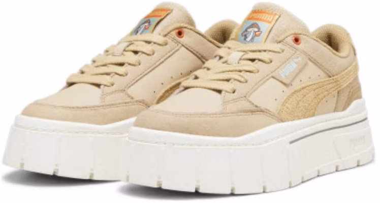 PUMA Mayze Stack 百搭舒適風格 防滑耐磨 低筒 球鞋 女款 卡其色 Lookbook PUMA Mayze Stack 百搭舒適風格 防滑耐磨 低筒 球鞋 女款 卡其色