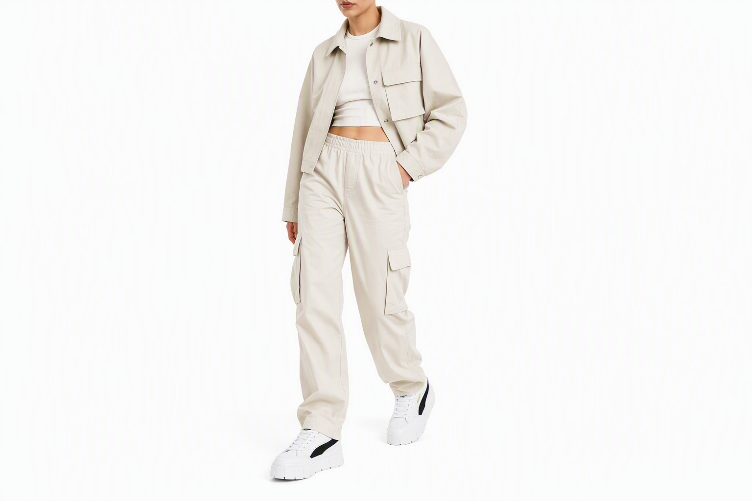 Order （女性）Puma Mayze Stack '白黑' 384363-04