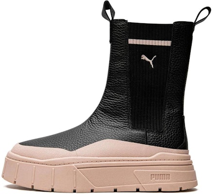 (Women) Puma Mayze Stack Chelsea Boot 'Black Rose Quartz' 386742-03 Buy (Women) Puma Mayze Stack Chelsea Boot 'Black Rose Quartz' 386742-03